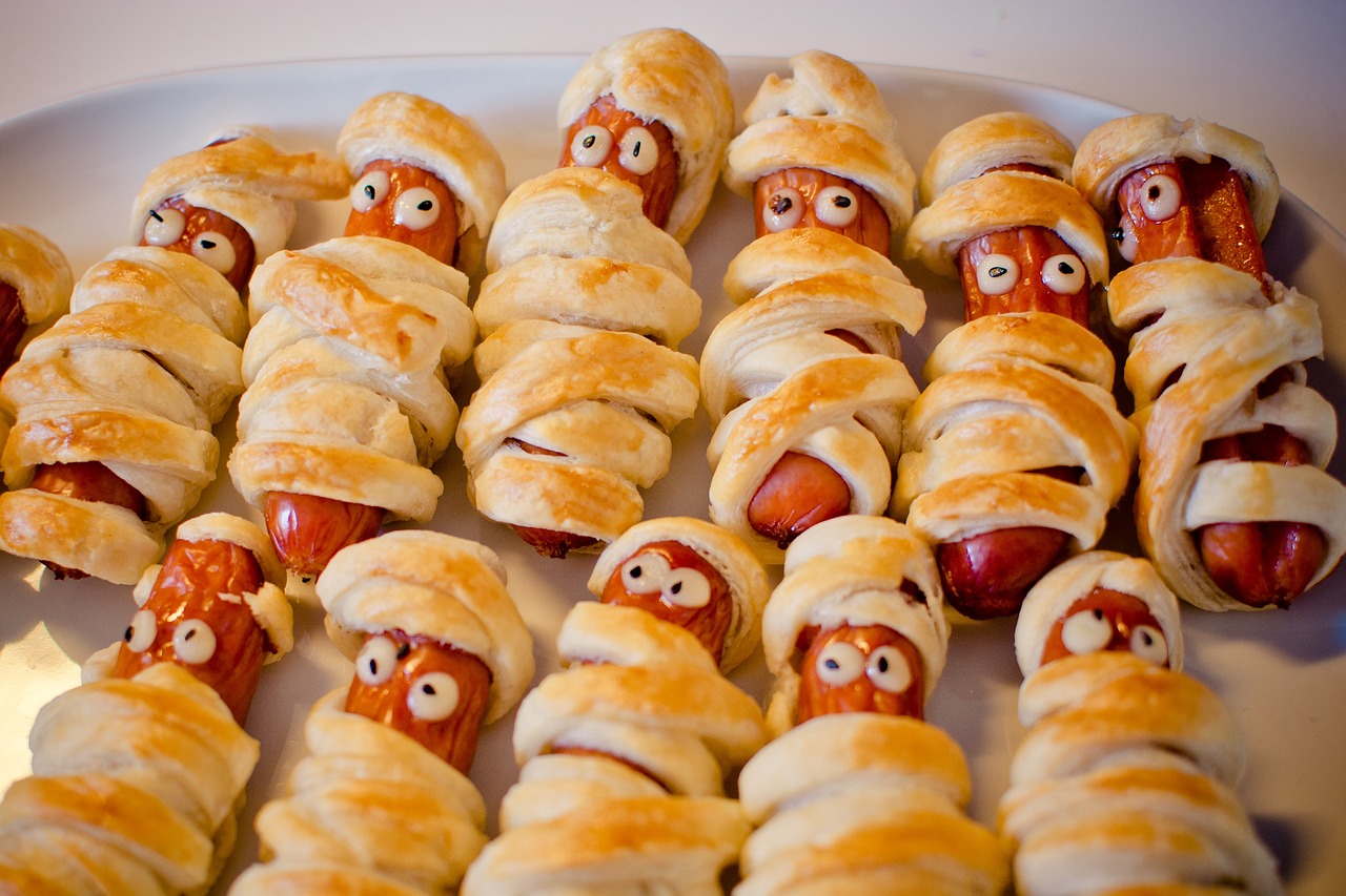 receta de salchi-momias halloween