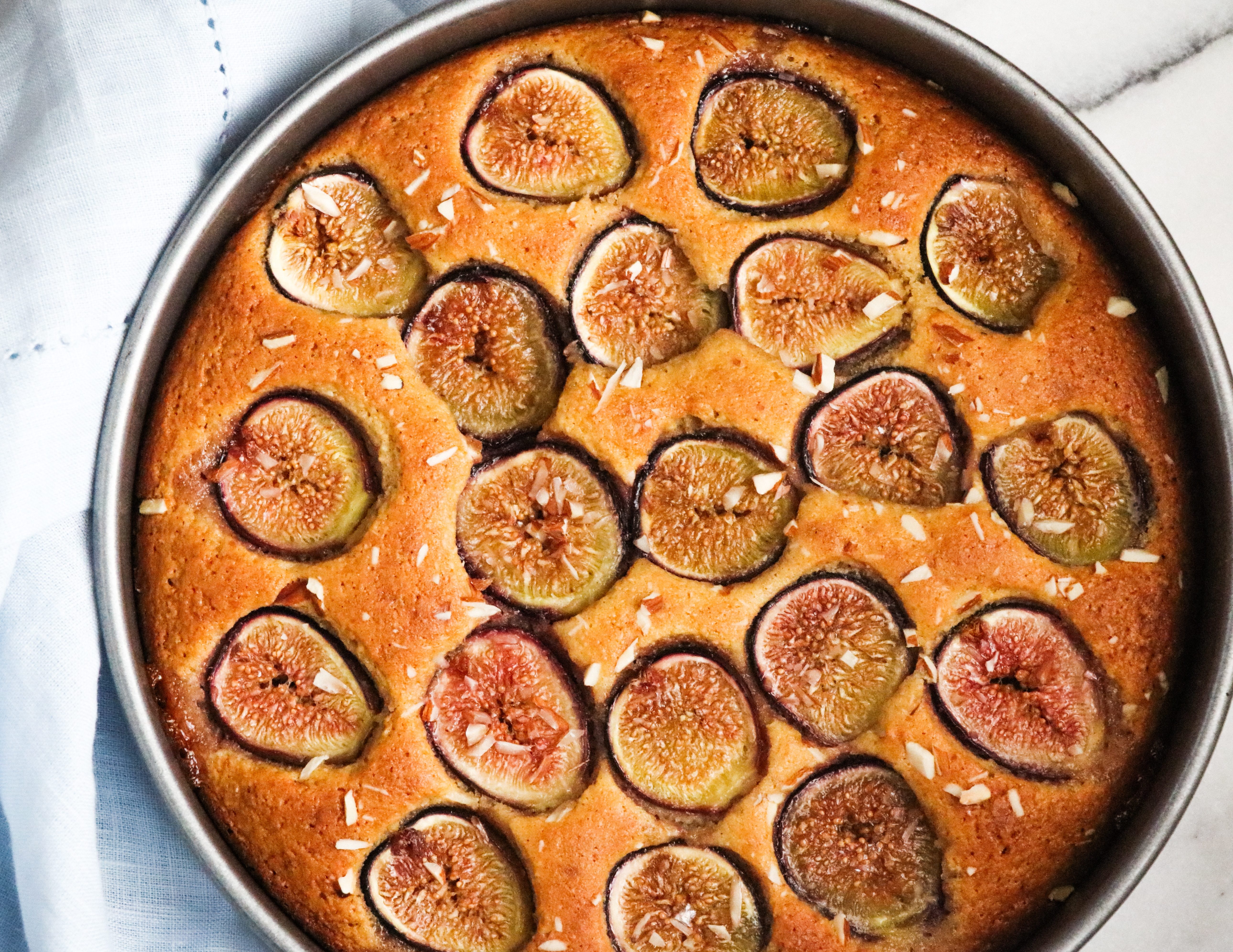 Receta postre fácil El Vesubio: Bizcocho de higos